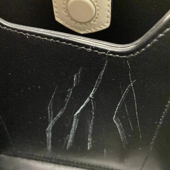 Auth PRADA Pannier Small 1BA217 White Saffiano Leather - Handbag - Picture 13 of 16